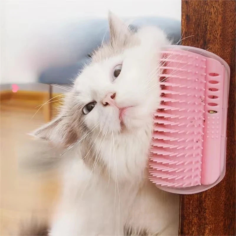 Corner Cat Scratcher & Massage Comb with Catnip