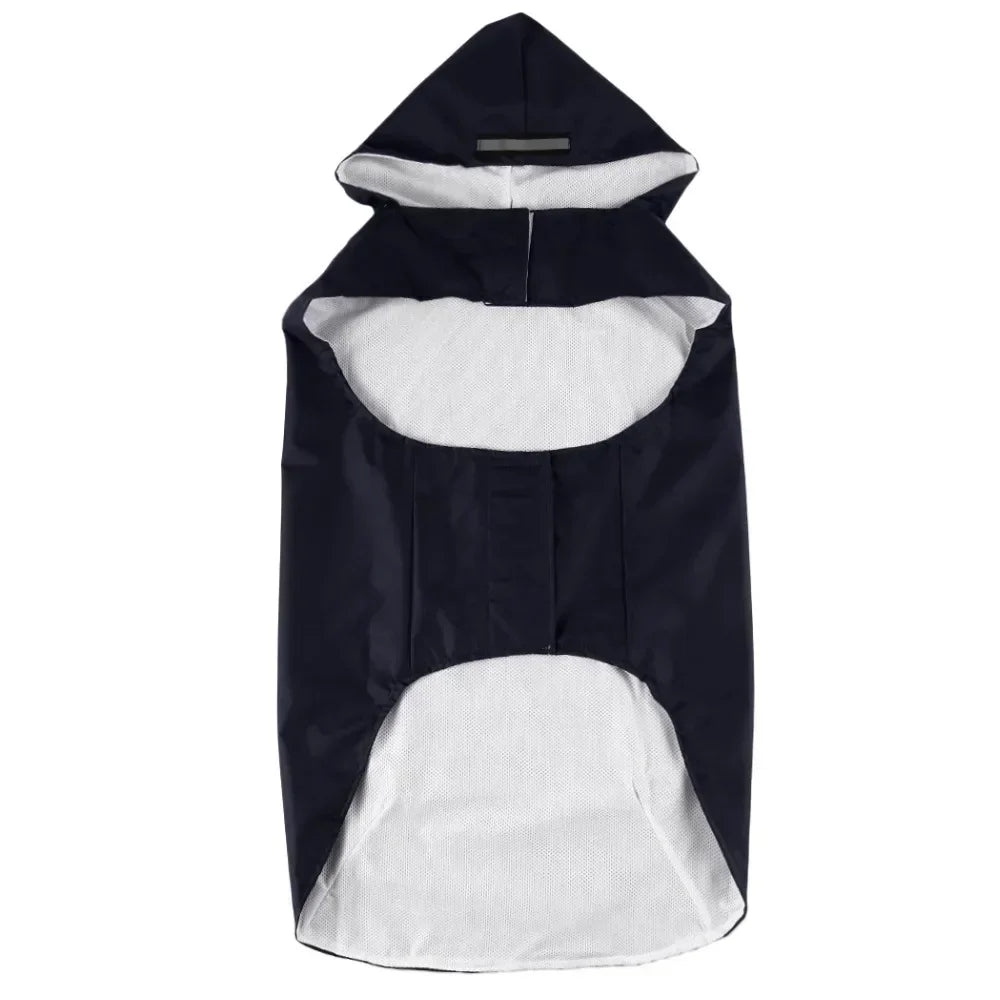 Dog Raincoat – Hooded Waterproof Jacket with Reflective Stripe