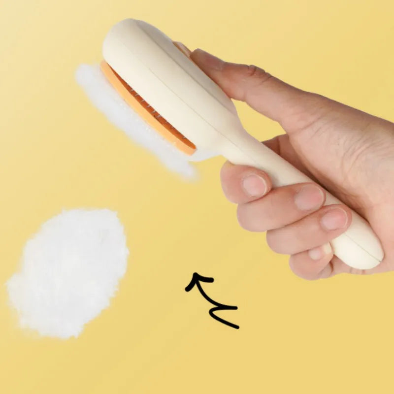 Self-Cleaning Pet Brush – One-Click Hair Release Grooming Comb