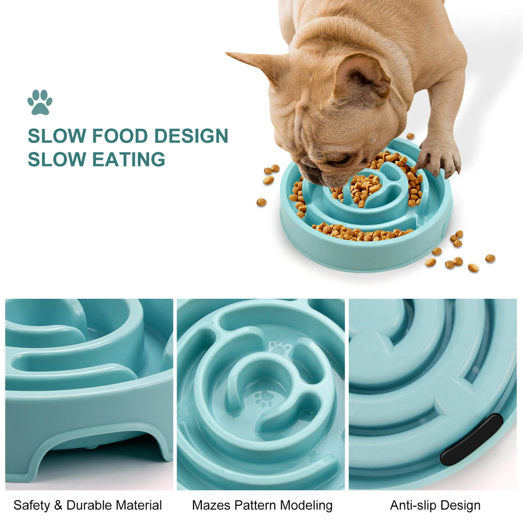 Slow Feeder Dog Bowl – Non-Slip Maze Bowl for Fast Eaters
