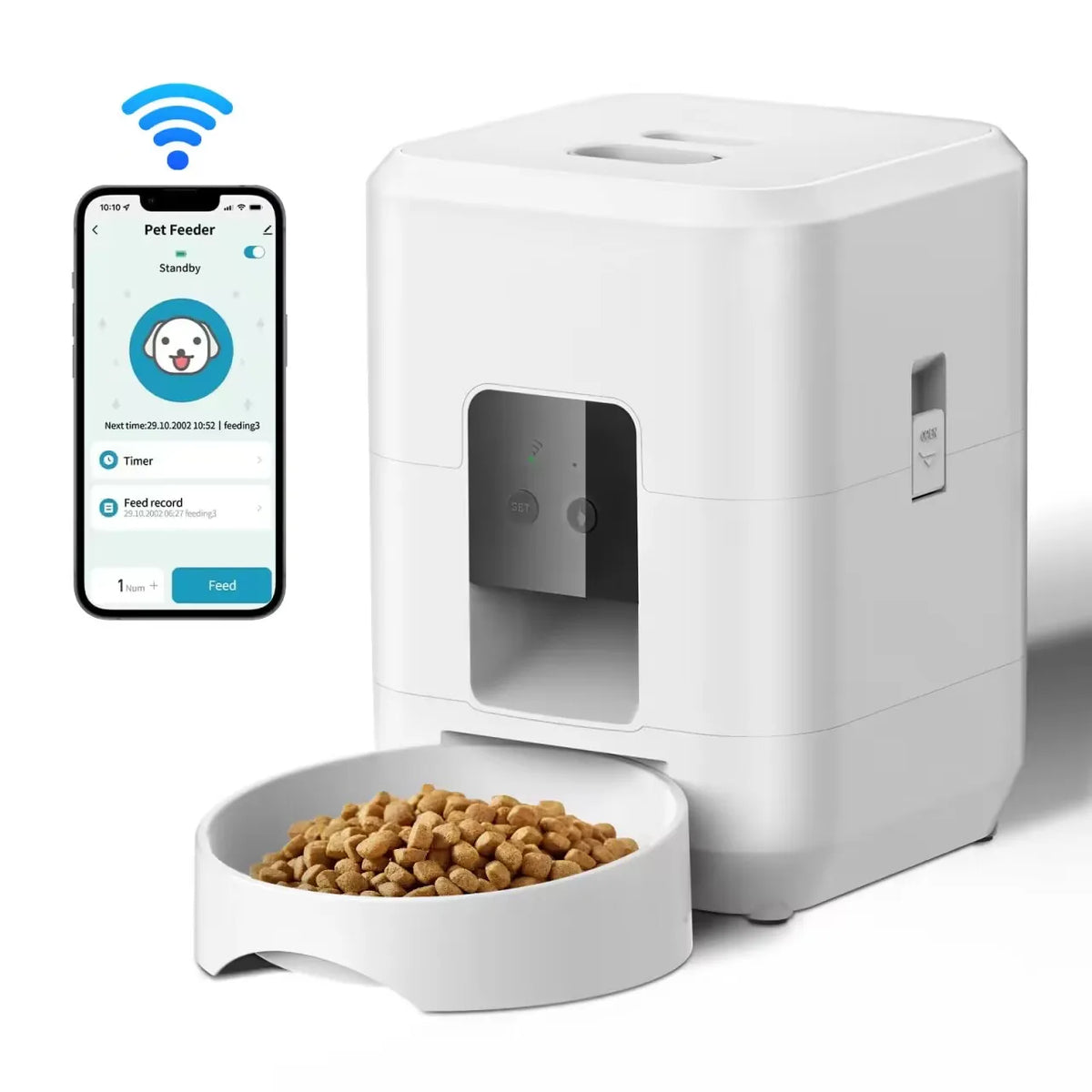 Automatic Pet Feeder – Timed Dry-Food Dispenser