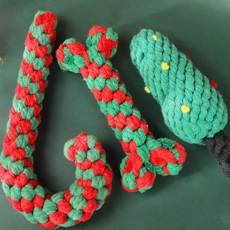 Cotton Rope Chew Toys - Festive Shapes for Dogs