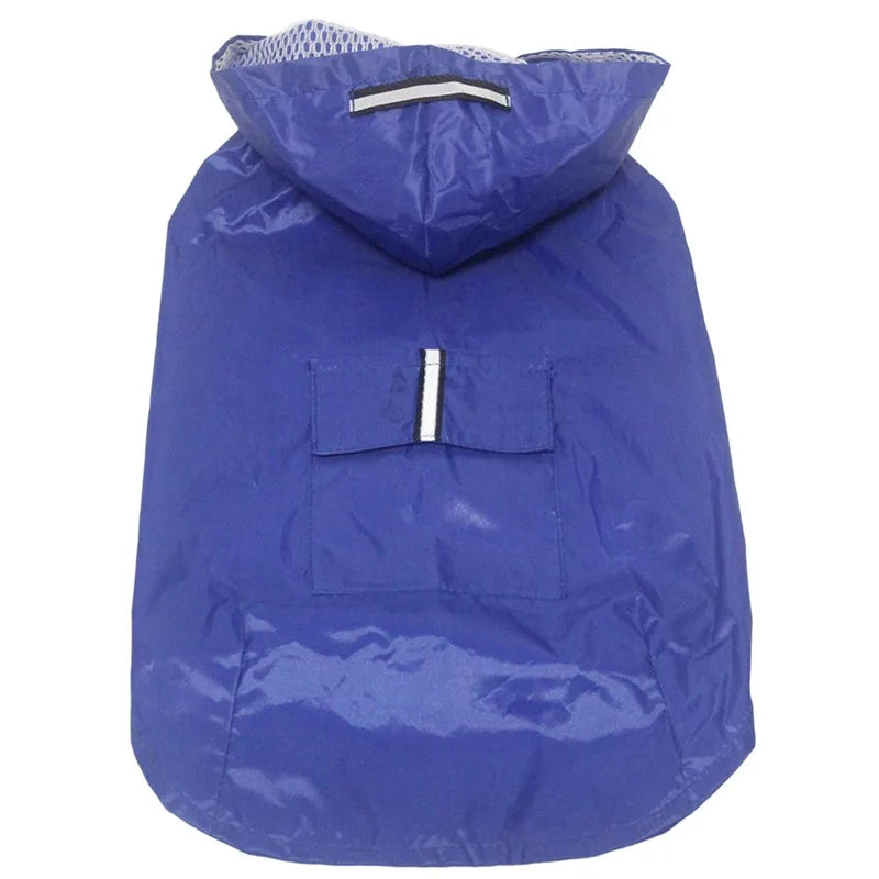 Dog Raincoat – Hooded Waterproof Jacket with Reflective Stripe