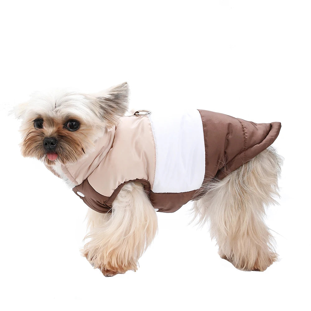 Waterproof Puppy Jacket – Fleece-Lined Coat with Lead D-Ring