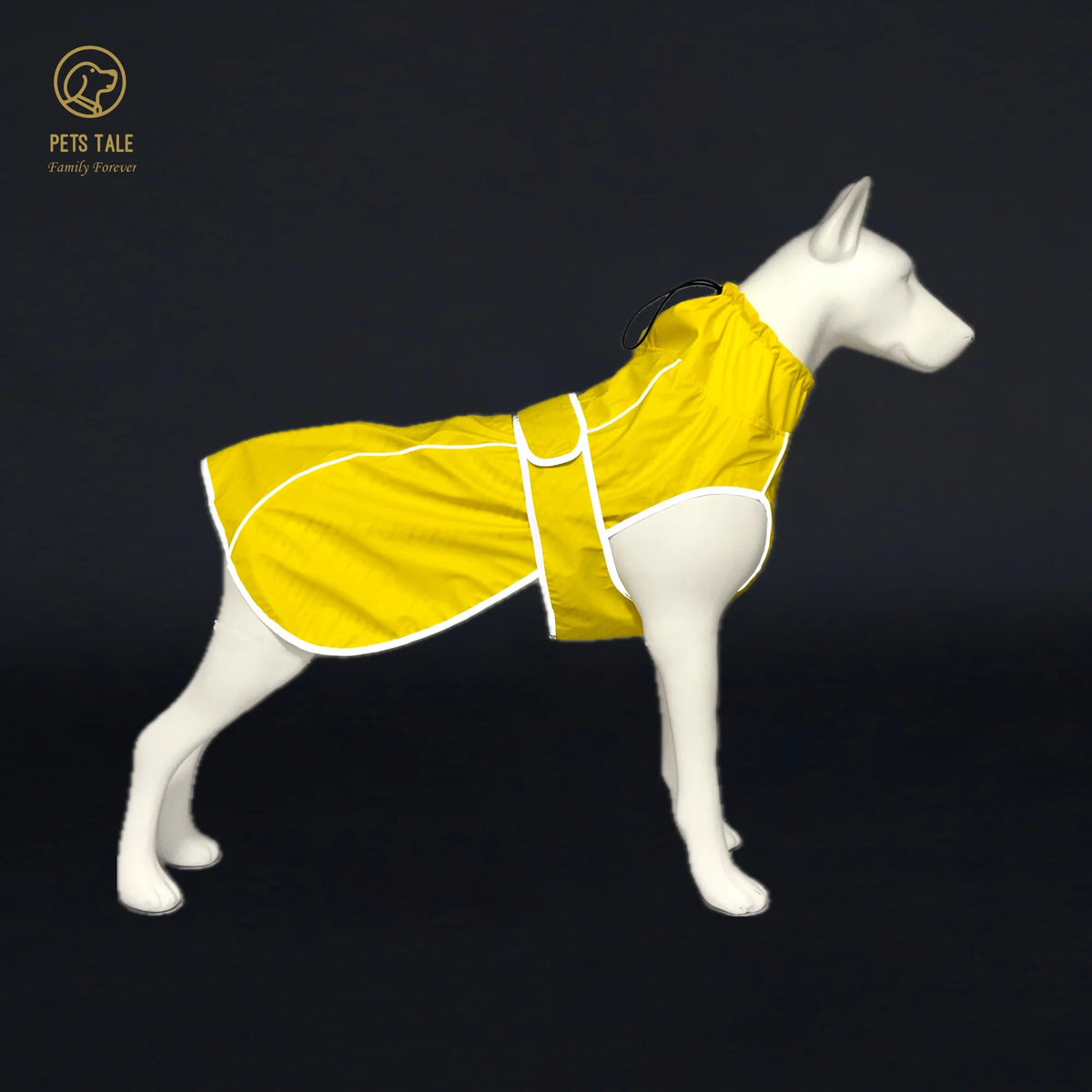 Waterproof Dog Raincoat with Hood & Reflective Trim