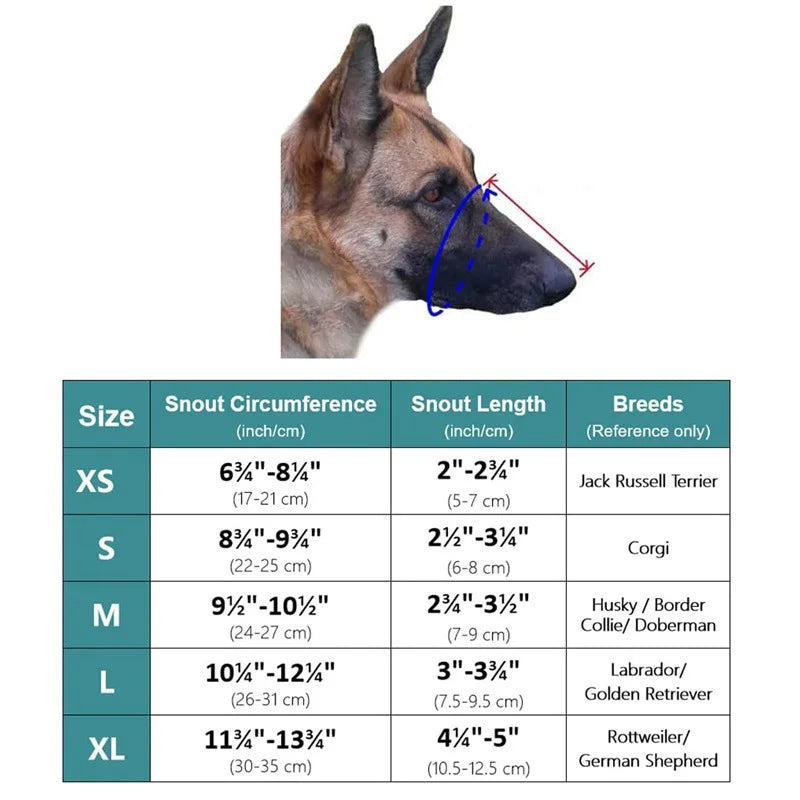 Soft Mesh Dog Muzzle – Adjustable Breathable Anti-Scavenging Muzzle