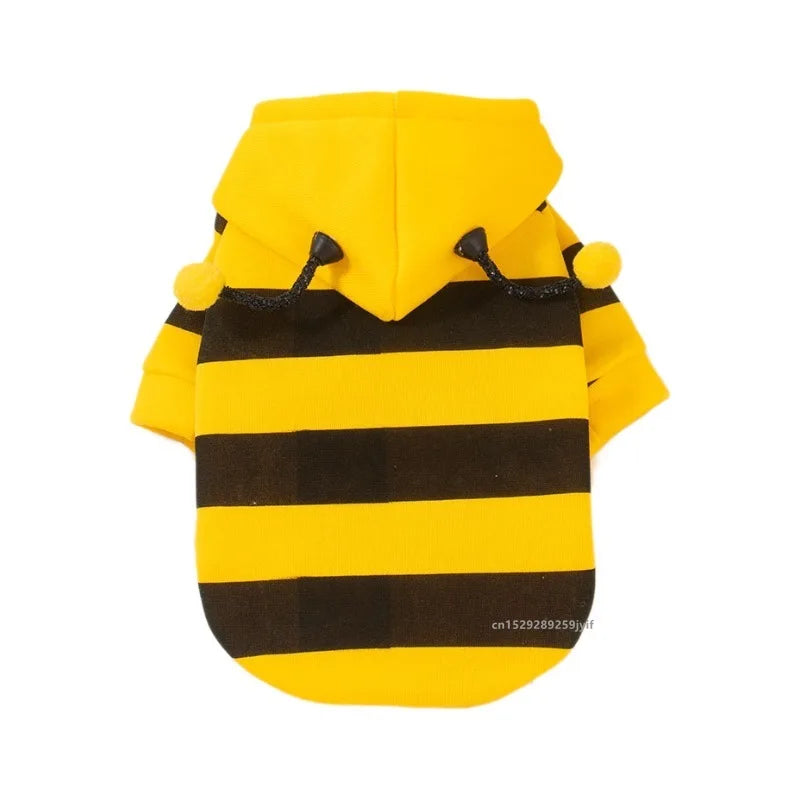Bienen-Kapuzenpullover für Haustiere – Fleece-Kostüm für Katzen und kleine Hunde