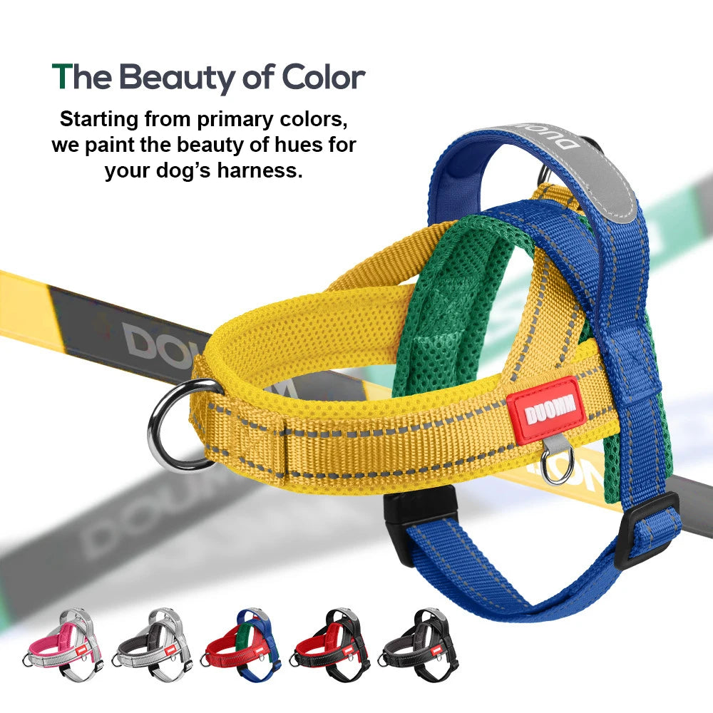 Saddle-Style Dog Harness – Soft Back Panel, No-Choke Fit for Small & Medium Dogs