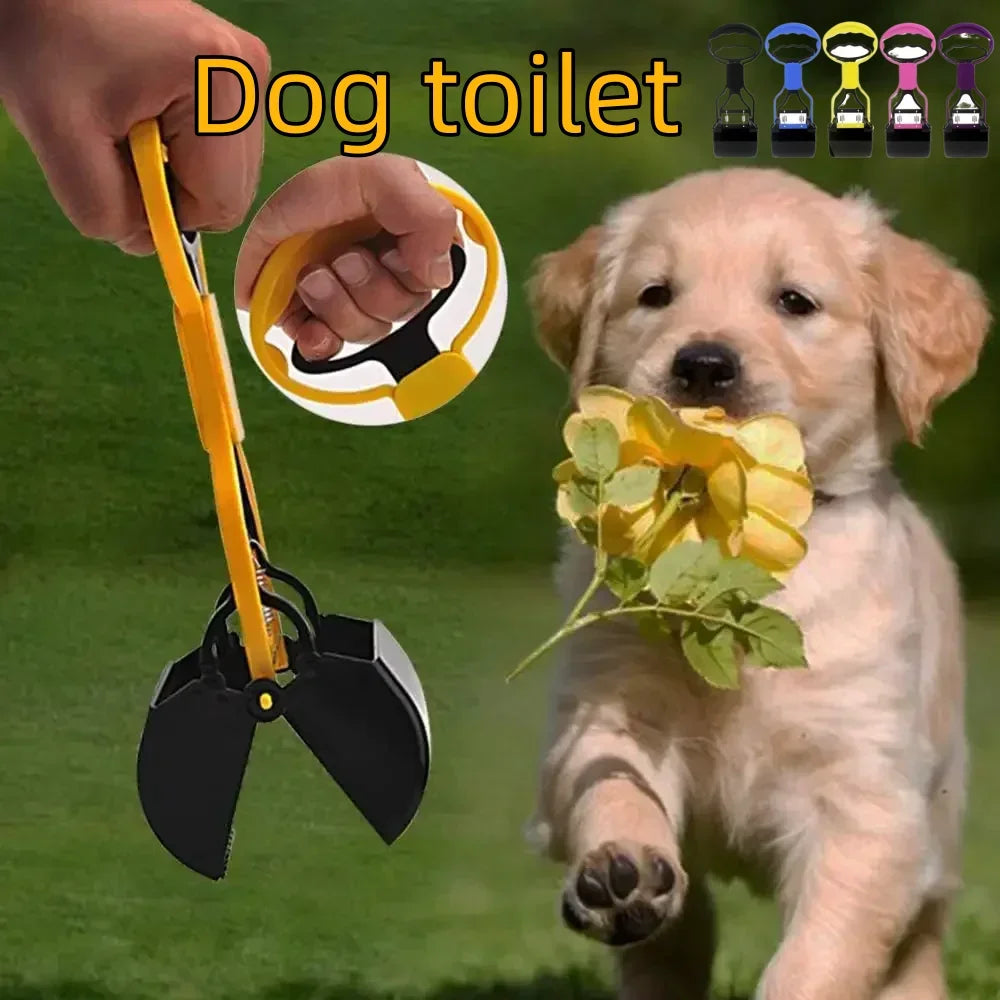 Long-Handle Poop Scooper Set with Bag Holder