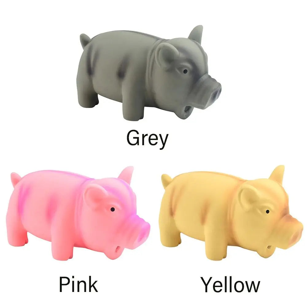 Grunting Pig Dog Toy – Soft Latex Squeaker