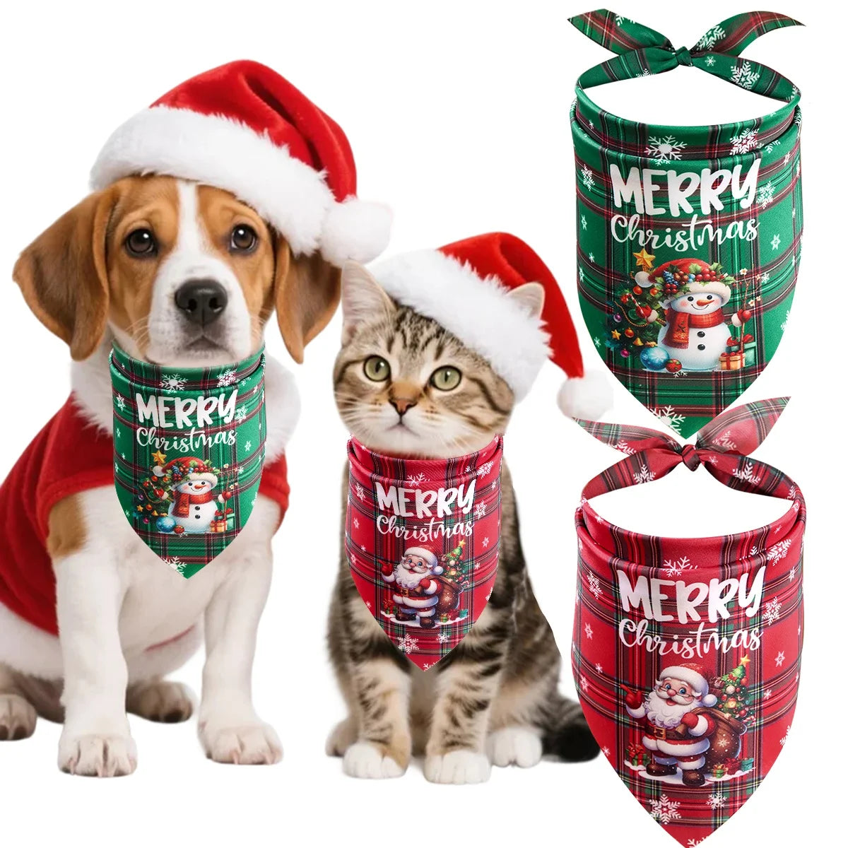 Christmas Pet Bandanas - Set of 2