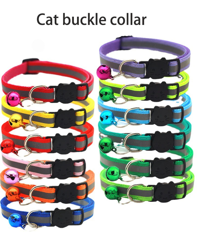 Breakaway Cat Collar with Bell - Reflective