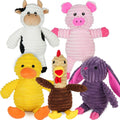 Squeaky Plush Dog Toys - Set of 5
