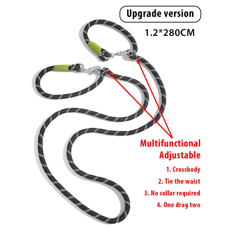 Reflective Dog Leash – Padded Handle Nylon Lead