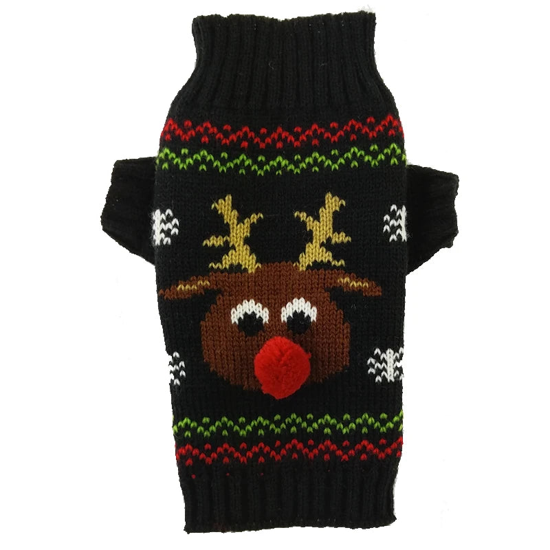 Cartoon-Strickmantel für Hunde – Warmer Winterpullover für kleine bis große Hunde