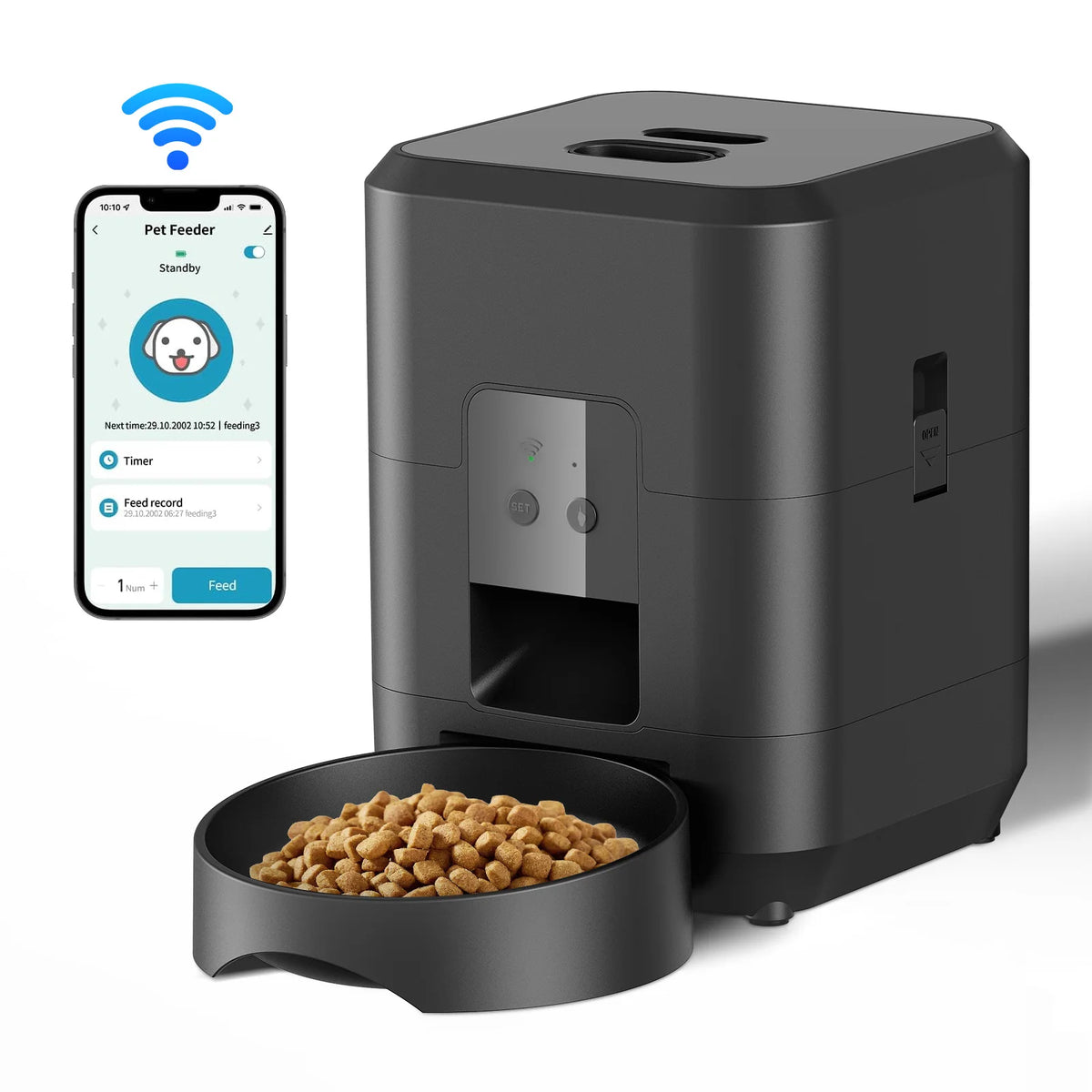 Automatic Pet Feeder – Timed Dry-Food Dispenser