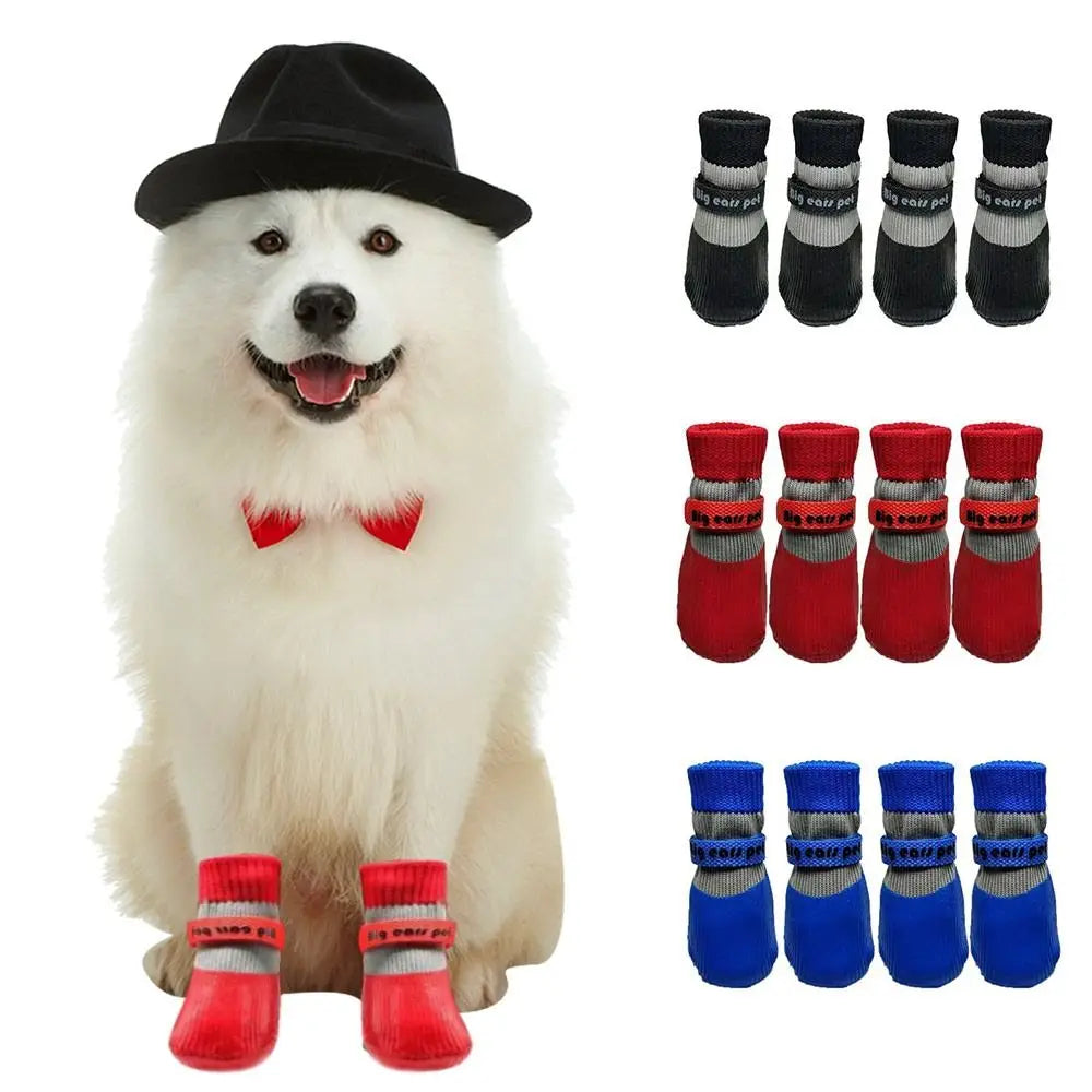 Waterproof dog boots set of 4