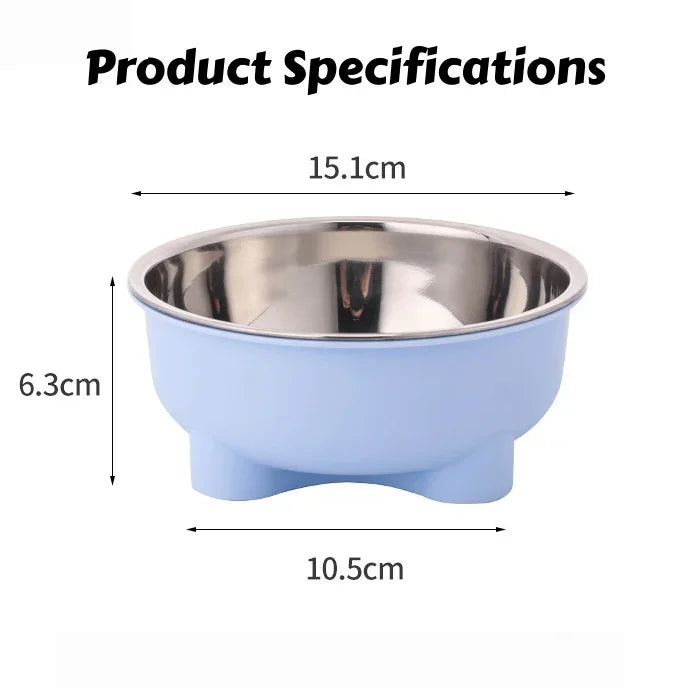 Stainless Steel Pet Bowl 600 ml - Non-Slip Base