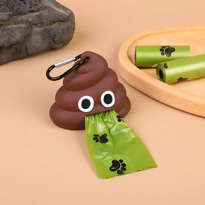 Poop Bag Dispenser with Lead Clip