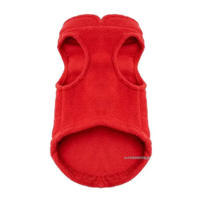 Fleece Dog Vest with D-Ring – Soft Winter Jumper