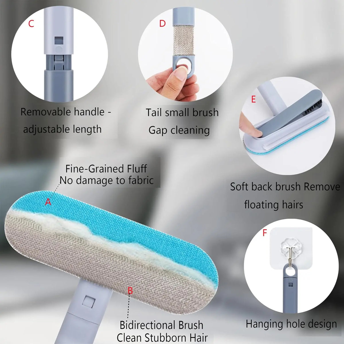 Reusable Pet Hair Remover for Sofas & Carpets