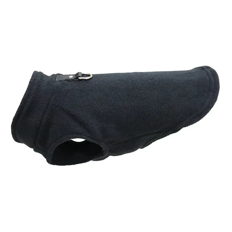 Fleece Dog Vest with D-Ring – Soft Winter Jumper