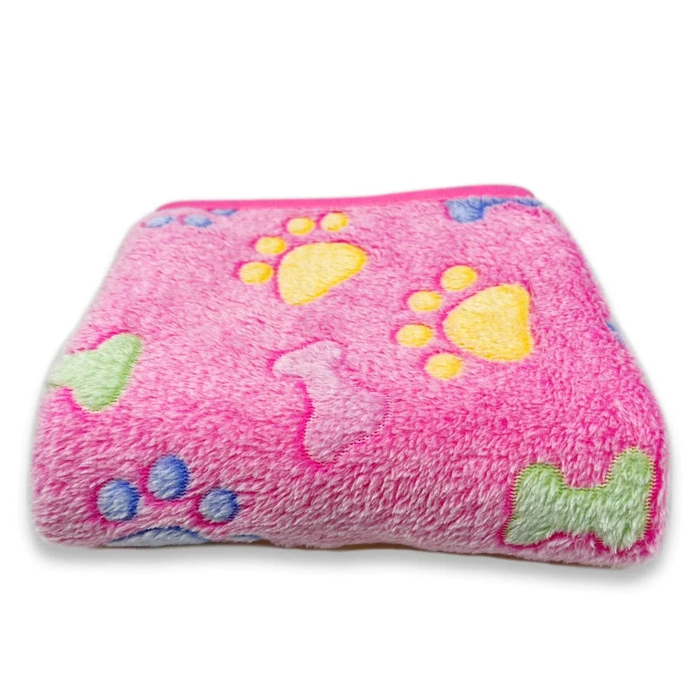 Fleece Pet Blanket - Paw Print, Three Sizes