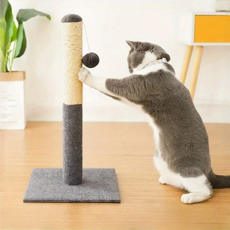 Sisal Cat Scratching Post with Dangling Ball