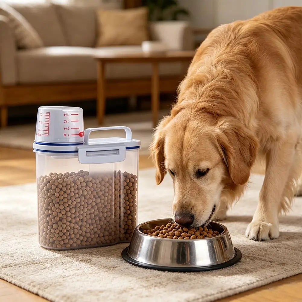 Airtight Pet Food Container with Measuring Cup