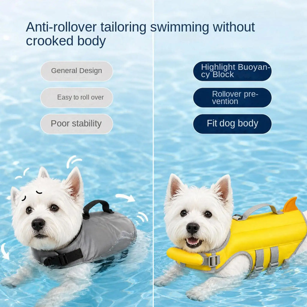 Dog Buoyancy Vest with Handle & Bright Panels