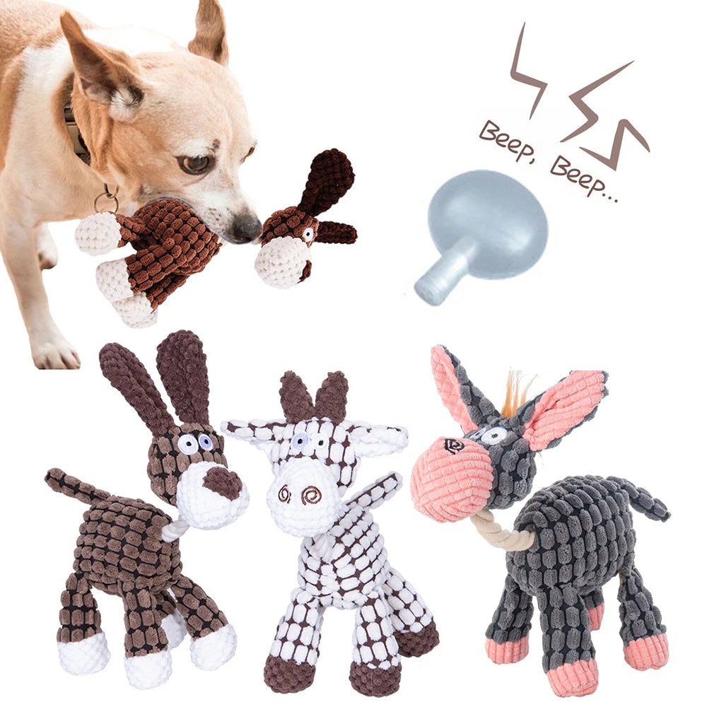 Corduroy plush dog toys