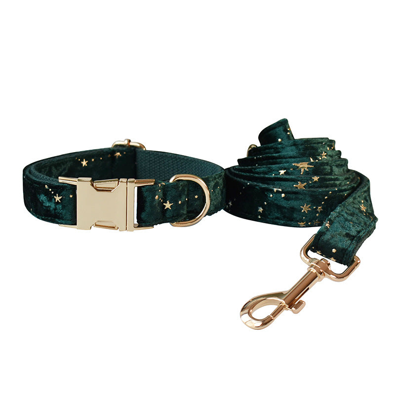 Velvet collar with matching lead