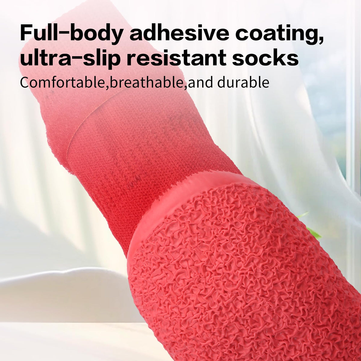 Anti-Slip Dog Socks – Set of 4