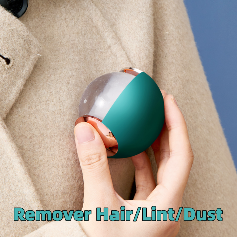Lint roller ball removes pet hair and lint