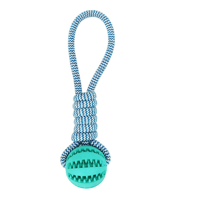 Treat ball rope toy – blue