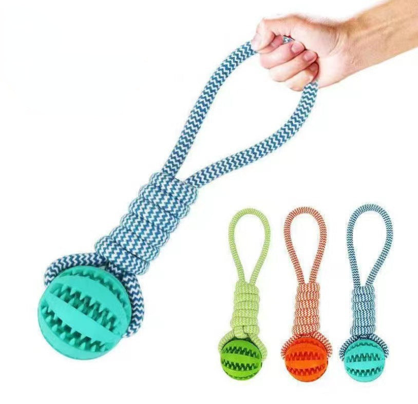Treat ball rope toys in three colours